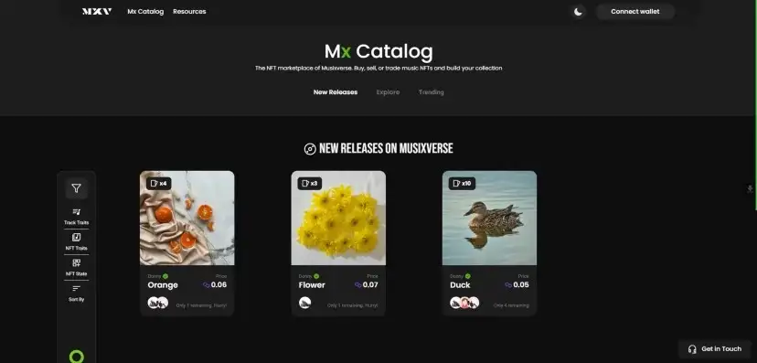 NFT Marketplace on Musixverse