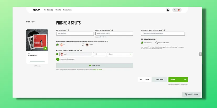 pricing & splits